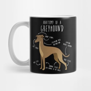 Greyhound Dog Anatomy Mug